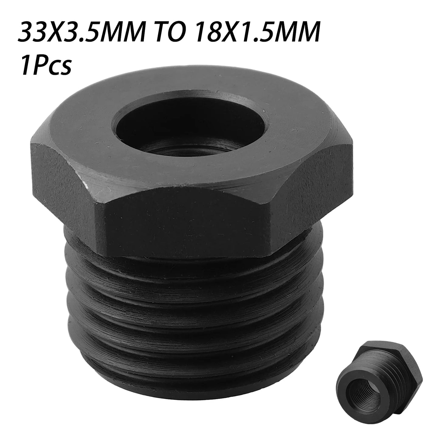 Wood Lathe Chuck Adapter M33x3.5 to M18x1.5 Spindle Thread
