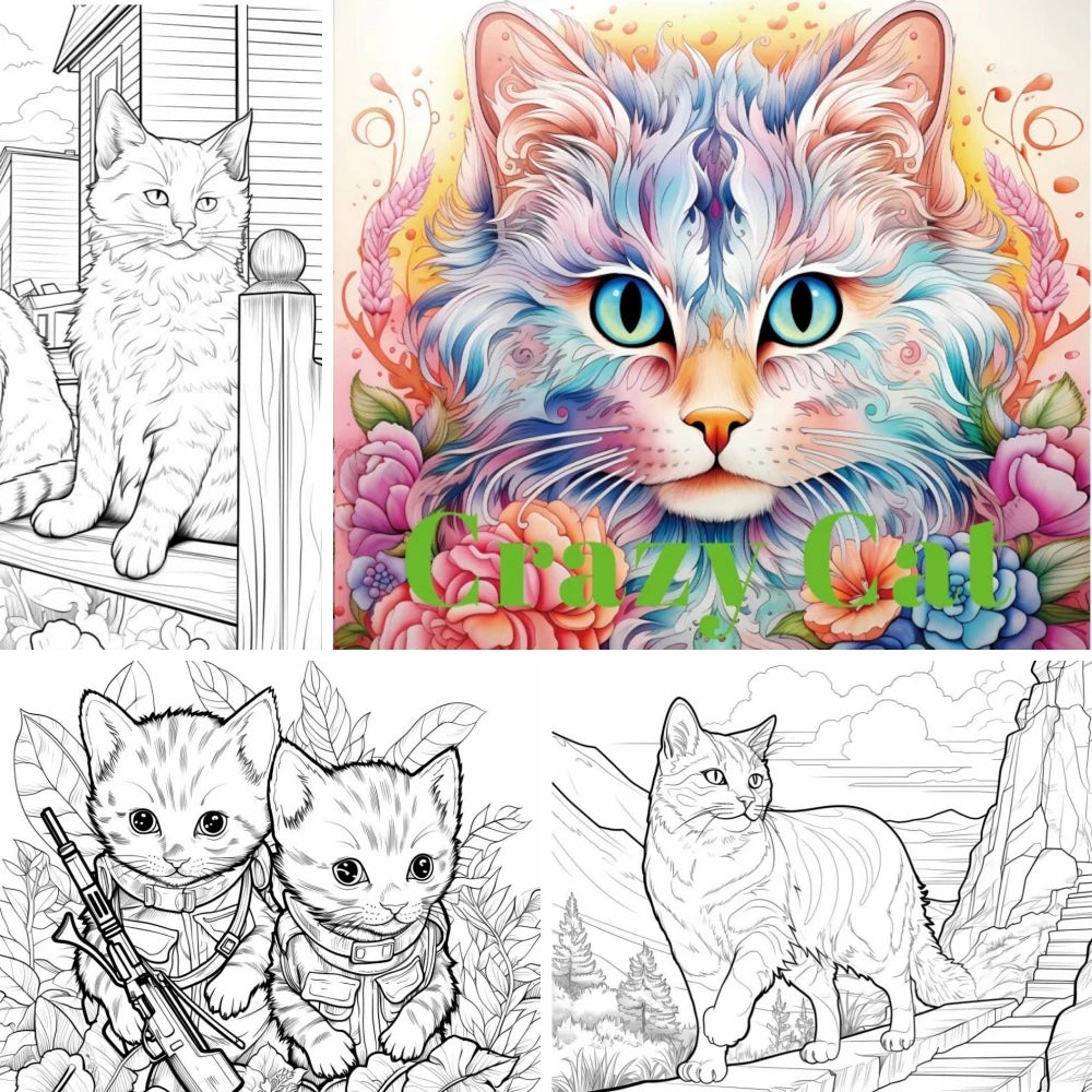 Single 22-Page Art Coloring Book Adults Kids Birthday Party Idea