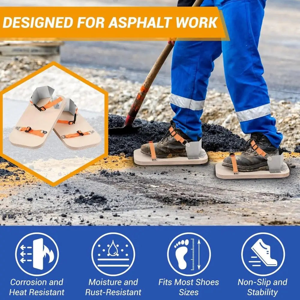 Asphalt Compacting Shoes | Quick-Click Buckle Thermal Barrier