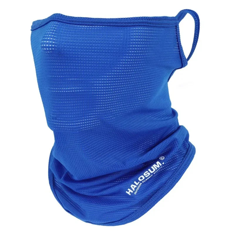 Summer Men's and Women's Ice Silk Veil Sunshade Breathable Outdoor Neck Protection Cycling Mask Half Face Style Peaceful Pleasures Health and Wellness