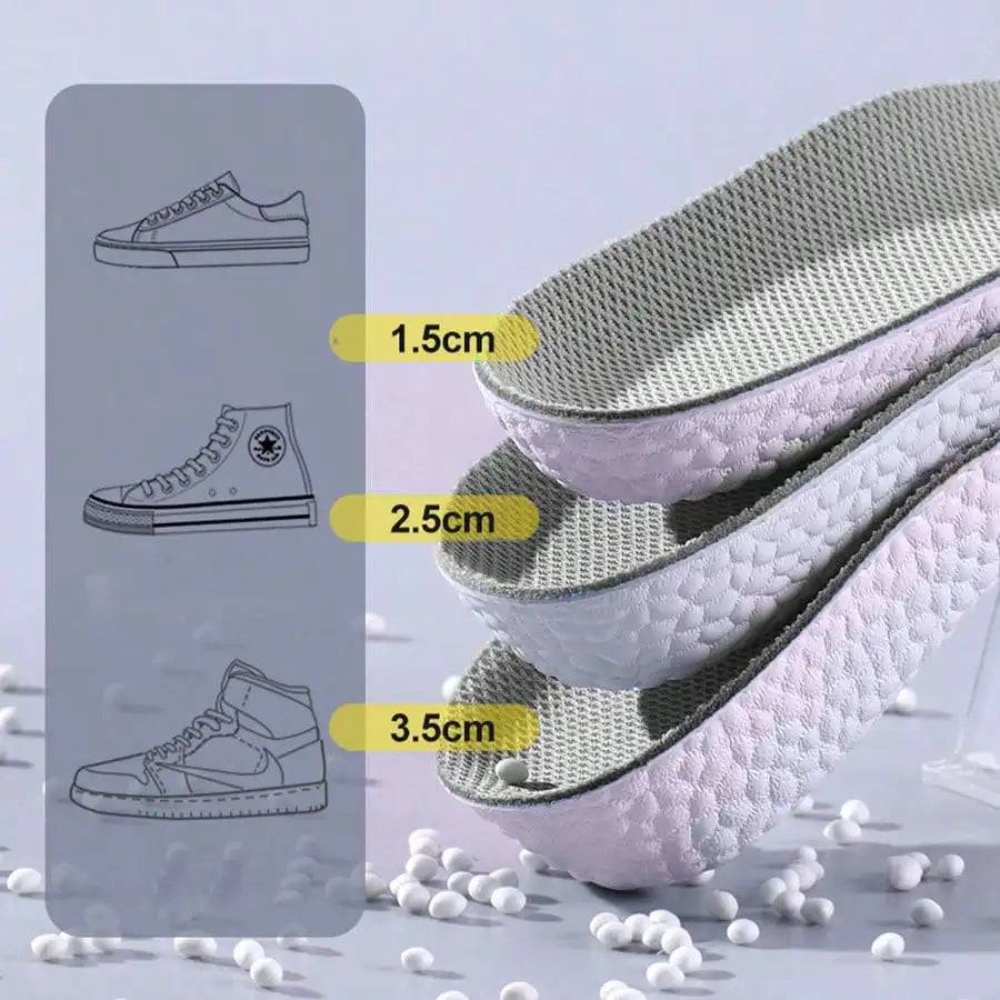Invisible Height Increasing Insoles – Breathable, Unisex Lift