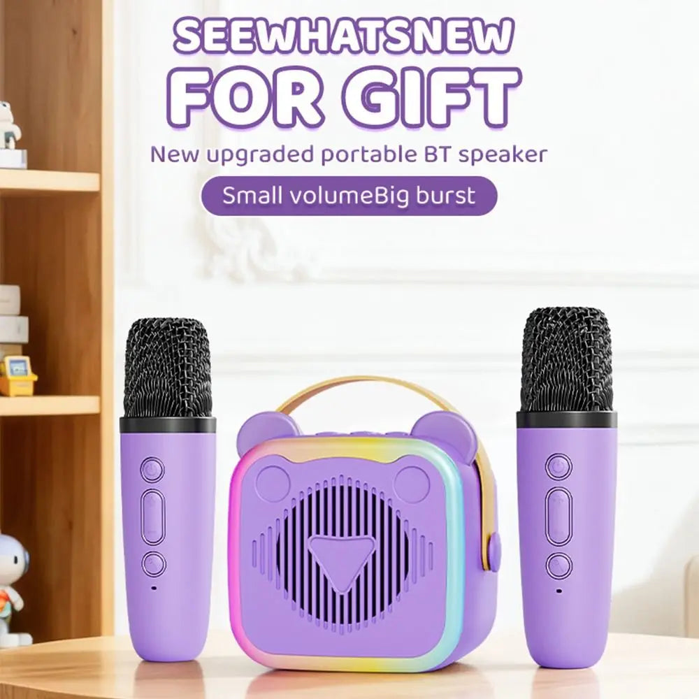 Portable Mini Karaoke Machine 3.5mm Earphone HIFI Surround Mini Bluetooth Audio USB Charging Bluetooth 5.3 Peaceful Pleasures Health and Wellness