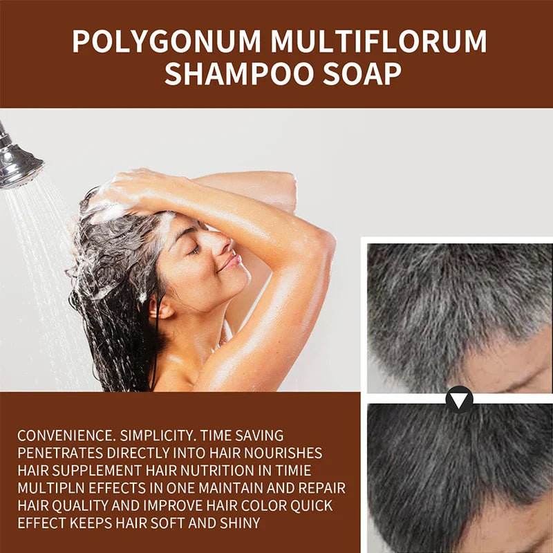 Hair Darkening Shampoo Bar – Moisturizing & Shine-Boosting 100g