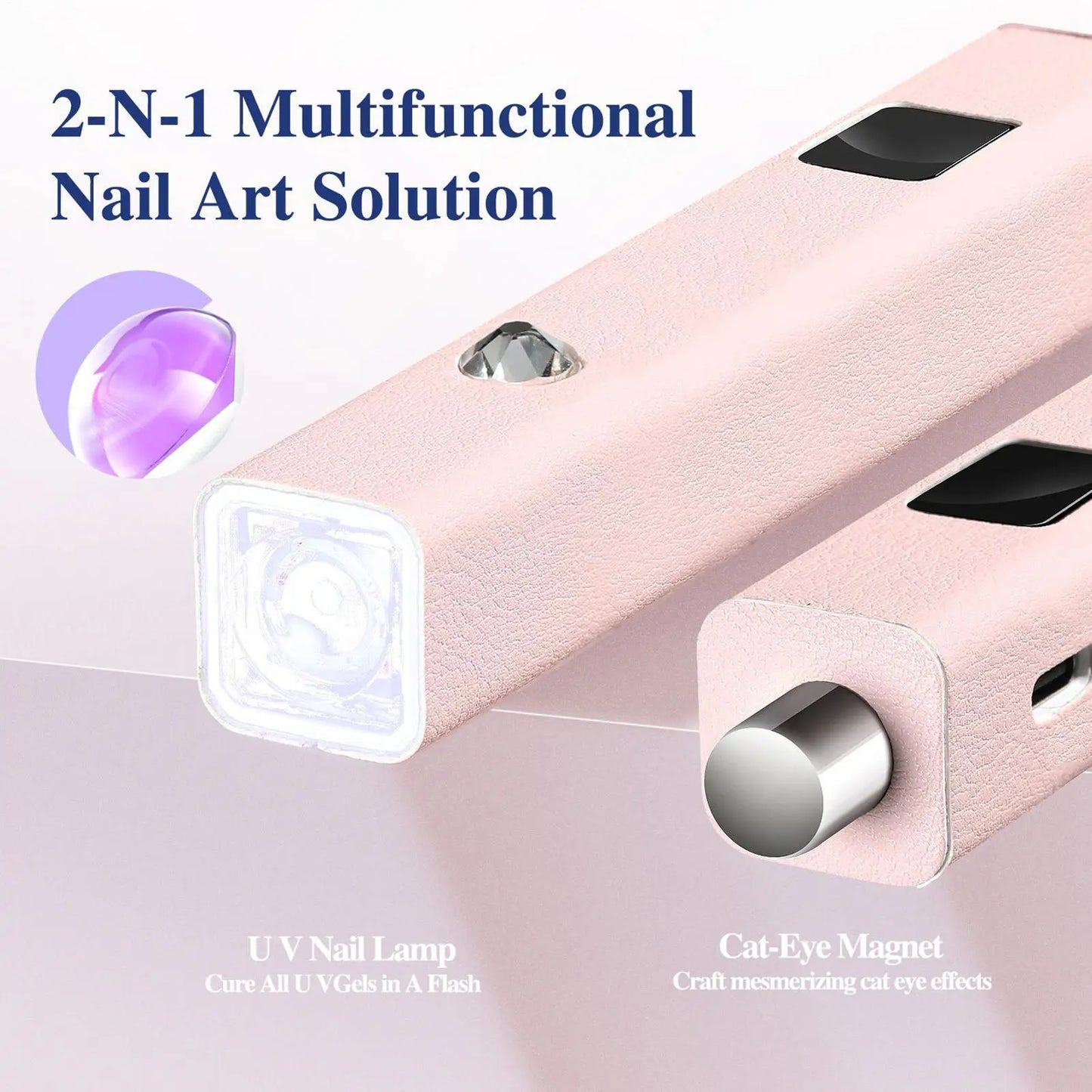 Mini UV Gel Nail Cure Lamp – Portable Rechargeable Flash Light