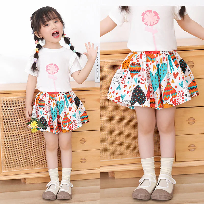 Girls Floral Culottes Wide-Leg Beach Shorts | Ages 4–6