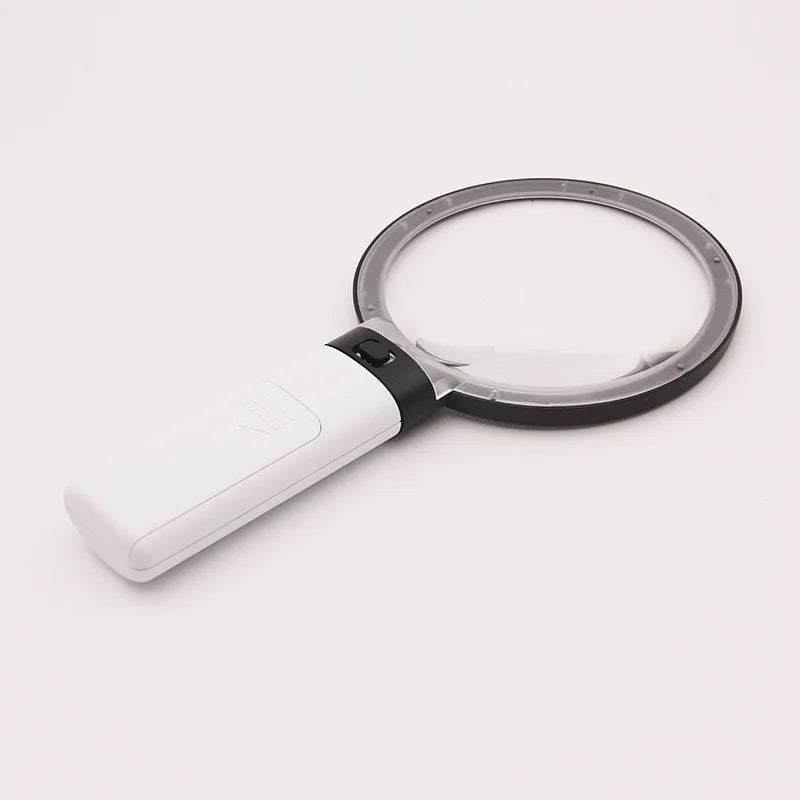 Magnifier with 4 Led Lights for High Magnification Reading, 10X 30X High-Definition 110Mm Large Mirror Magnifying Glass Peaceful Pleasures Health and Wellness