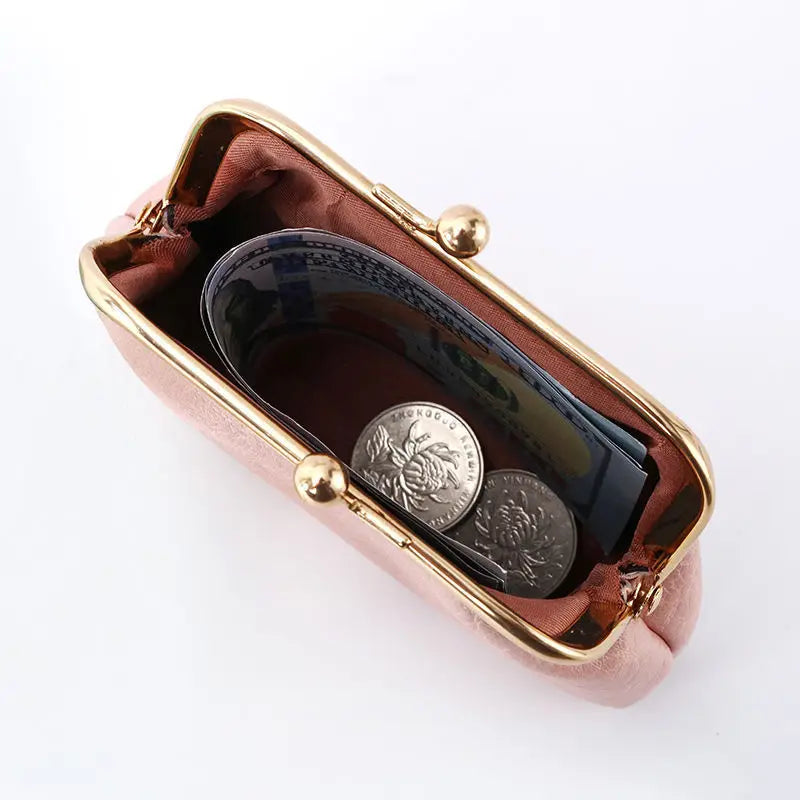Women's Mini Leather Clutch Wallet – Coin Purse & Card Holder