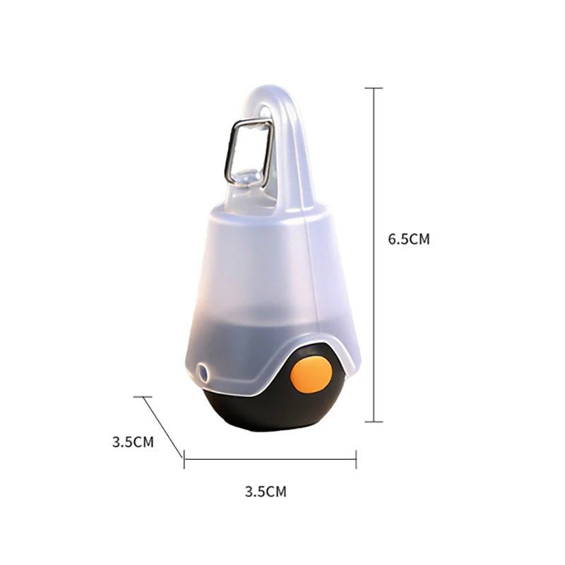 LED Mini Camping Lamp – Rechargeable COB Flashlight, 4 Modes