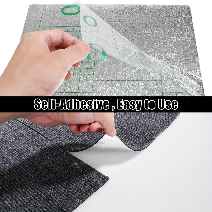 Self-Adhesive Carpet Tiles 30x30cm | DIY Anti-Slip Modular Rug
