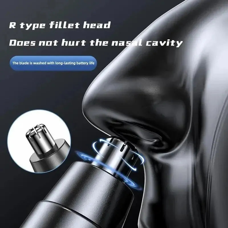 Electric Nose & Eyebrow Hair Trimmer – Quiet, Washable