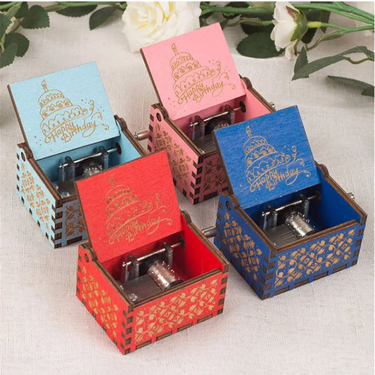 Classic 18-Note Wooden Music Box – "Happy Birthday" Gift Wooden Music Box Peaceful Pleasures Health and Wellness