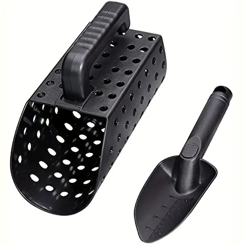 Metal Detector Sand Scoop and Shovel Set Digging Tool Accessories for Underground Metal Detecting Gold Treasure Detector Peaceful Pleasures Health and Wellness black