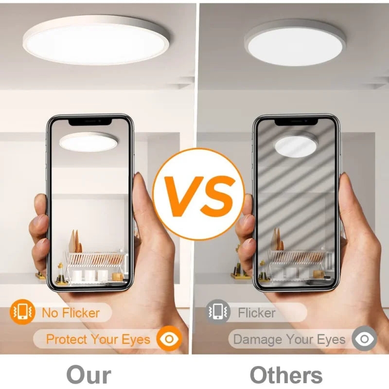 Ultra-Thin LED Ceiling Light 23/30cm | Dimmable Remote