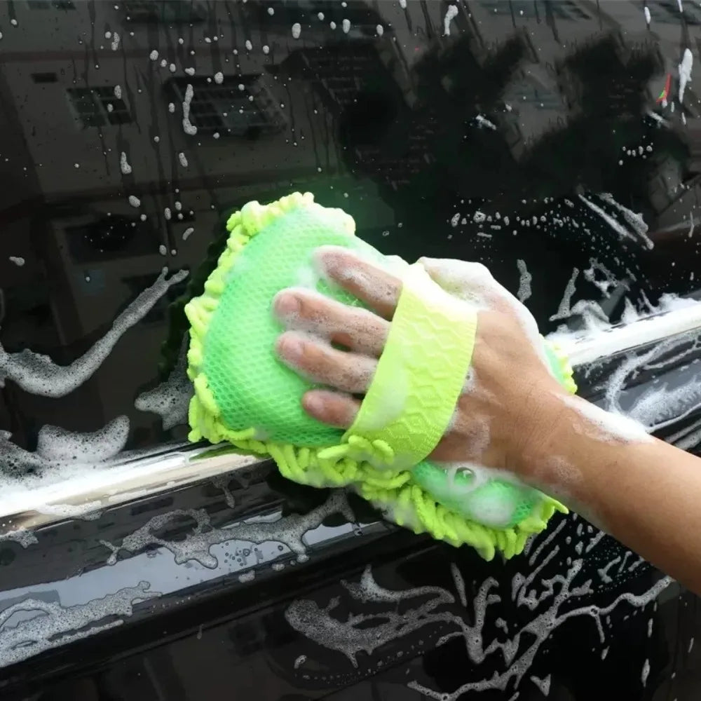 Microfiber Car Washer Sponge Cleaning Car Care Detailing Brushes Washing Towel Auto Gloves Styling Accessories Car Cleaning Tool Peaceful Pleasures Health and Wellness