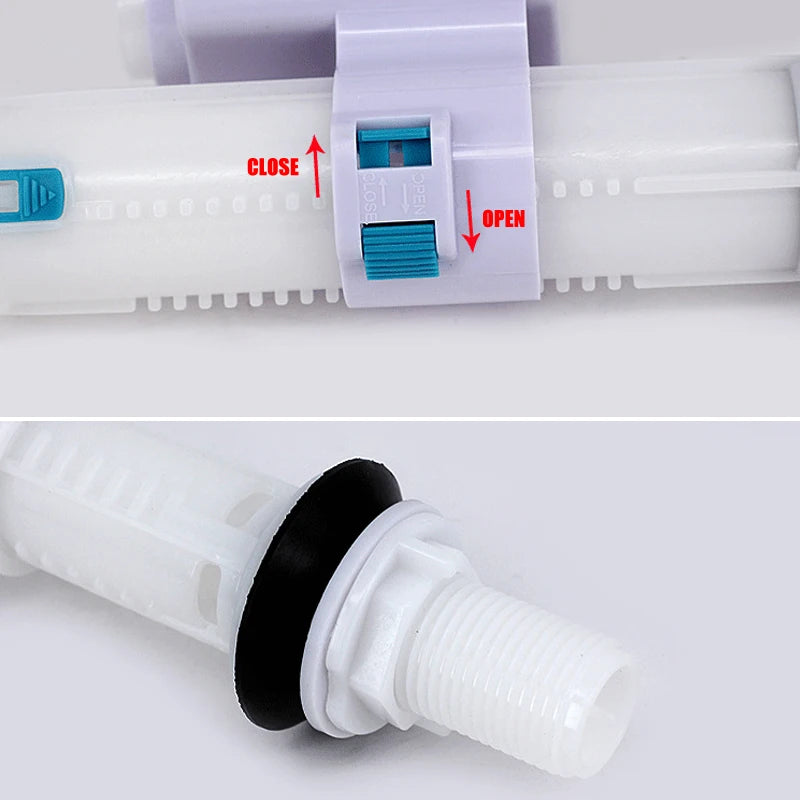 Adjustable Toilet Inlet Valve Flush Valves Toilet Cistern Flush Push Button Valve for Toilet Tanks Cistern Syphon Bathroom G1/2 Peaceful Pleasures Health and Wellness