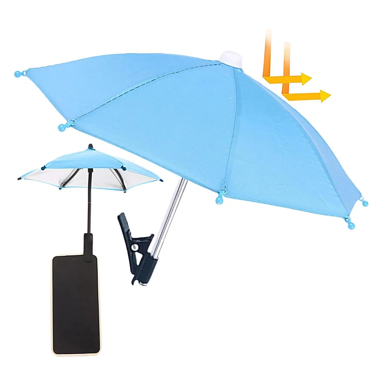 Mini Phone Umbrella Clip-On Sun Shade | Anti-Glare Outdoor