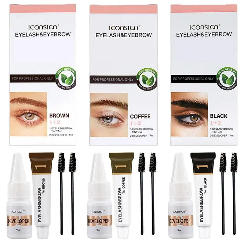 5-Piece Eyebrow Tinting Kit – Waterproof Semi-Permanent Brow Dye