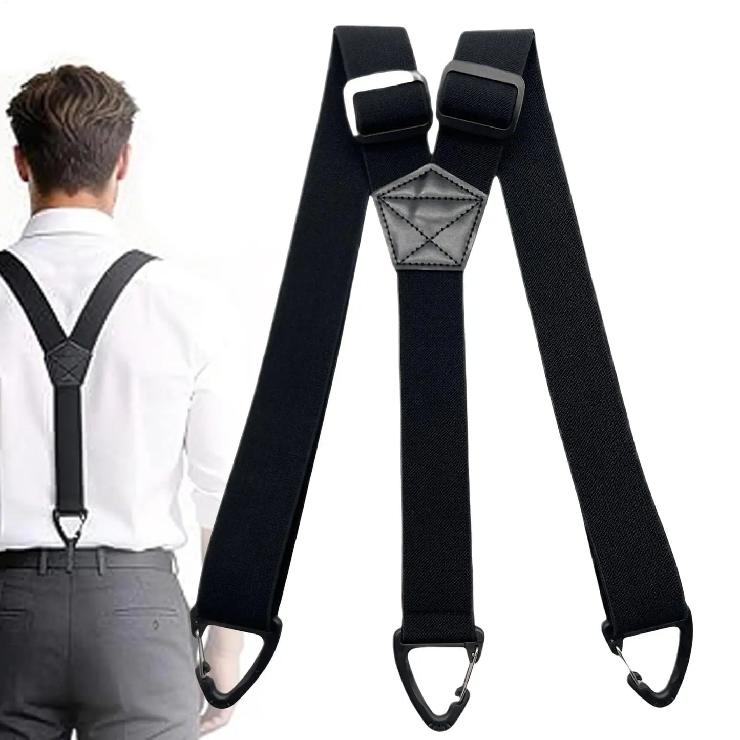 Men's Heavy Duty Y-Back Suspenders – Adjustable Elastic Braces