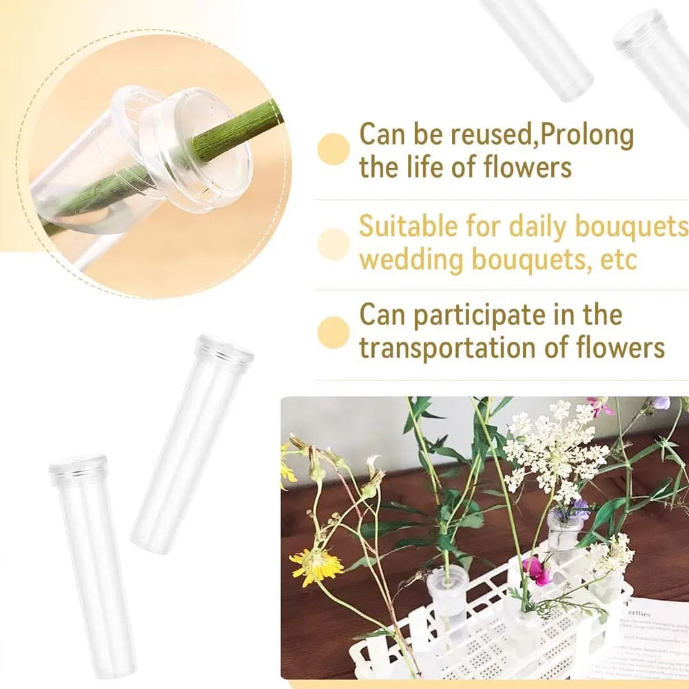 Floral Water Tubes for Fresh Flowers – 5, 10 or 20 Pack