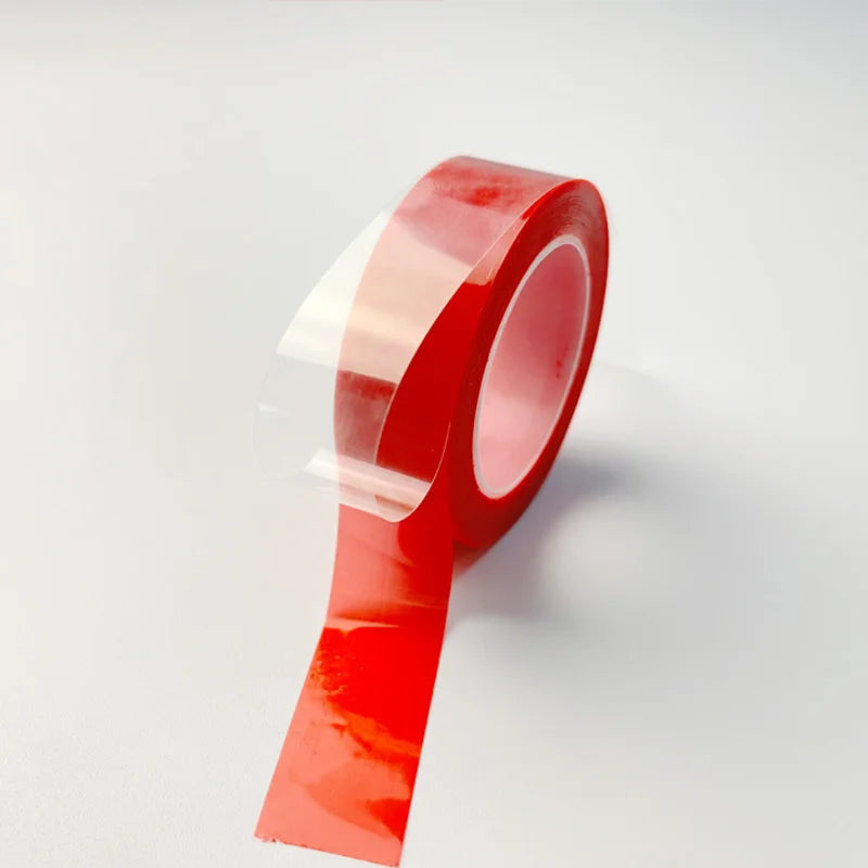 2pc Ultra Thin Transparent Red Film Double Sided Tape With HighTemperature Resistance No Marks Waterproof Adhesion Strong Adhes Peaceful Pleasures Health and Wellness red 2pcs