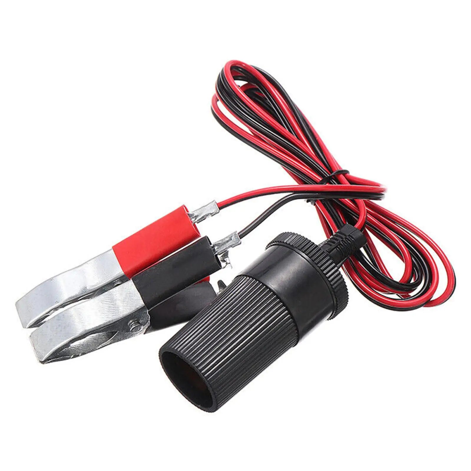 Car Battery Terminal Clamp Clip-on Cigarette Lighter Car Accessories 12V 15A Female Batteries Socket Plug Power Socket Adaptor Peaceful Pleasures Health and Wellness