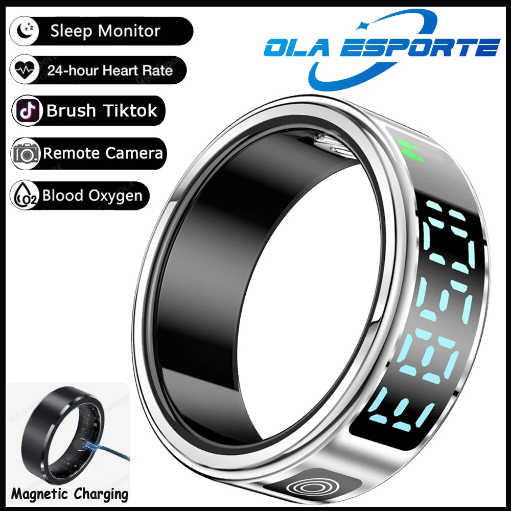 Smart Ring with Display | Heart Rate, SpO2 & Sleep Tracker