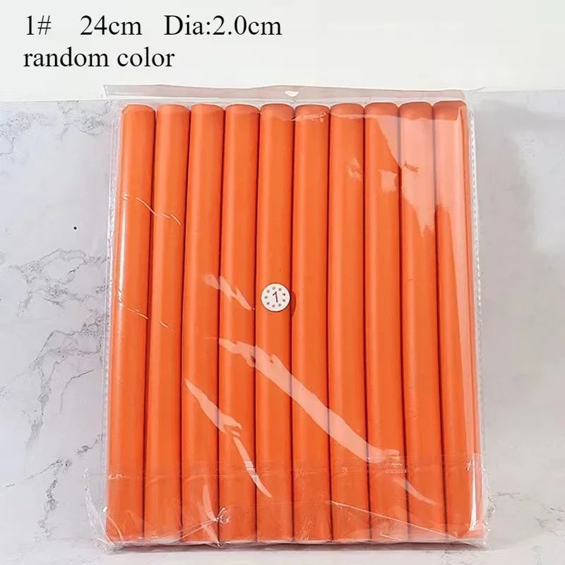Flexible Hair Curling Rod Hair Curler Makers Soft Foam Bendy Twist Curls Flexi Rollers Styling Tools Hair Roller Peaceful Pleasures Health and Wellness random color 2cm