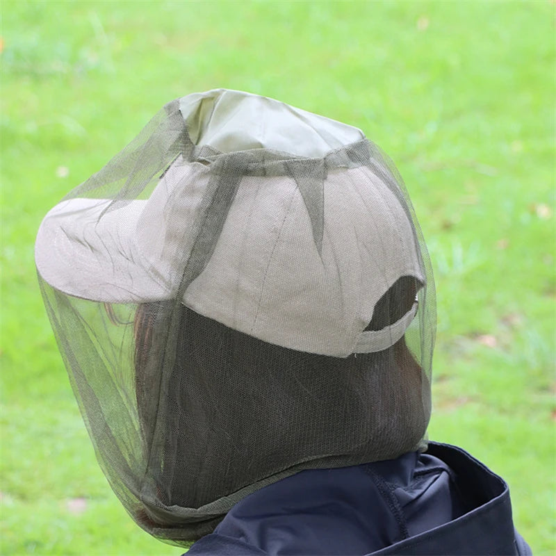 Mosquito Head Net Face Protector | Fine Mesh Bug Screen Cap