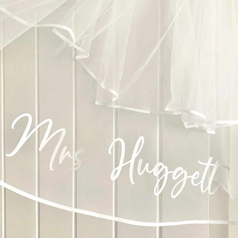 Personalized MRS Bridal Veil | Bachelorette & Hen Party Gift Personalized Bridal Veil Peaceful Pleasures Health and Wellness