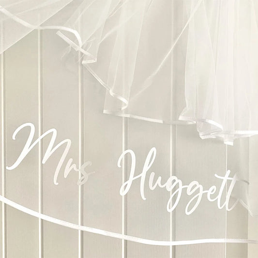Personalized MRS Bridal Veil | Bachelorette & Hen Party Gift Personalized Bridal Veil Peaceful Pleasures Health and Wellness