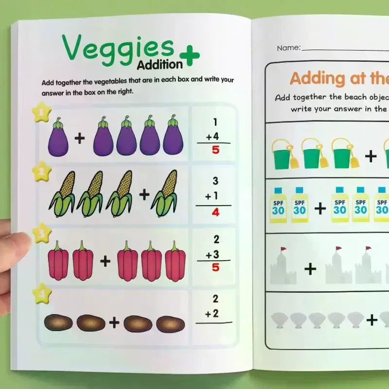 Kids Addition & Subtraction Workbook – 64-Page Math Practice Book