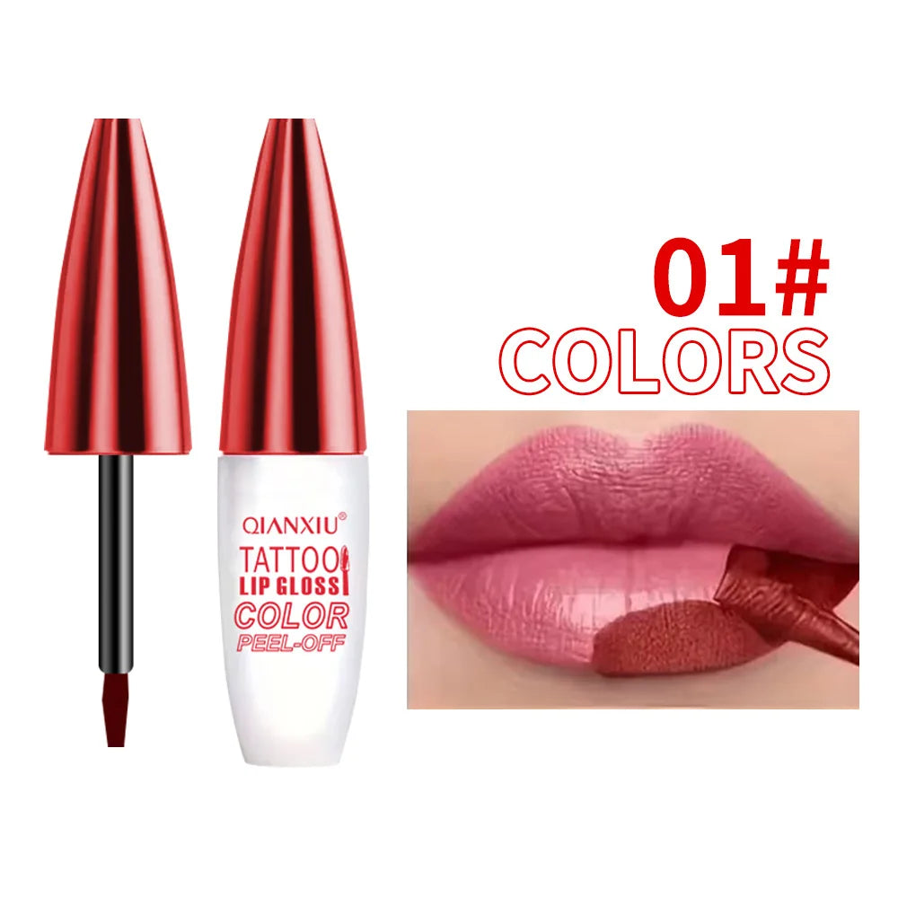 4-Color Peel-Off Lip Gloss | Water-Resistant & Long-Lasting