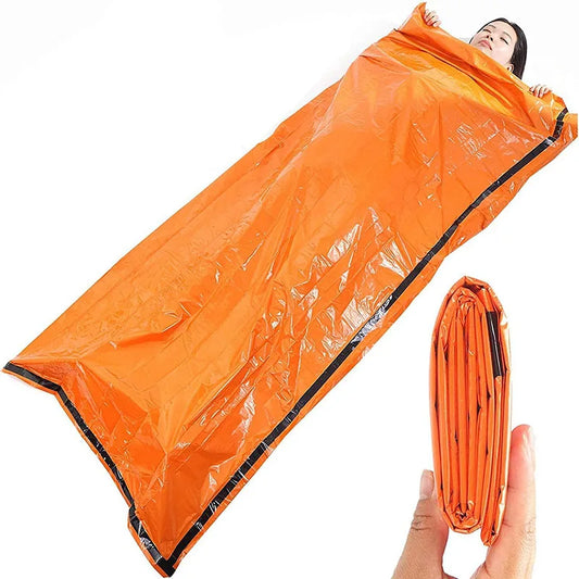Outdoor Emergency Survival Sleeping Bag Portable First Aid Blanket Hiking and Camping Multi-functional Insulated Bag Peaceful Pleasures Health and Wellness