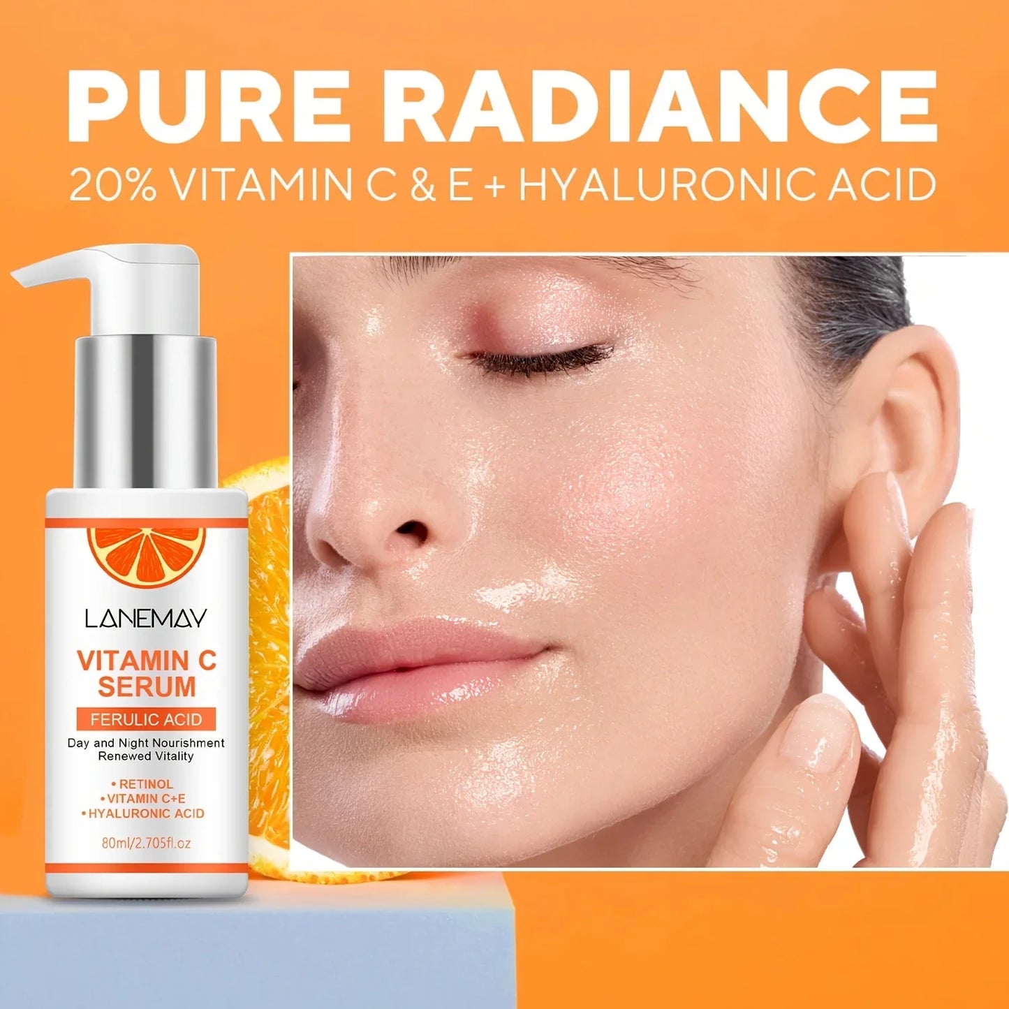 Vitamin C Serum with Ferulic Acid & Hyaluronic Acid – 80ml
