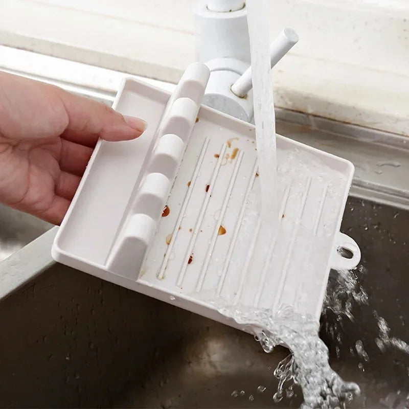 Kitchen Spoon Holders Fork Spatula Rack Shelf Organizer Plastic Chopsticks Holder Non-slip Spoons Pad Peaceful Pleasures Health and Wellness