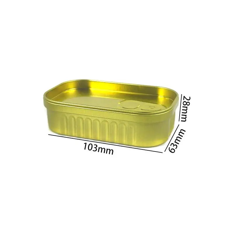 Sardine Can Shaped Tin Box – Mini Metal Jewelry & Storage Case
