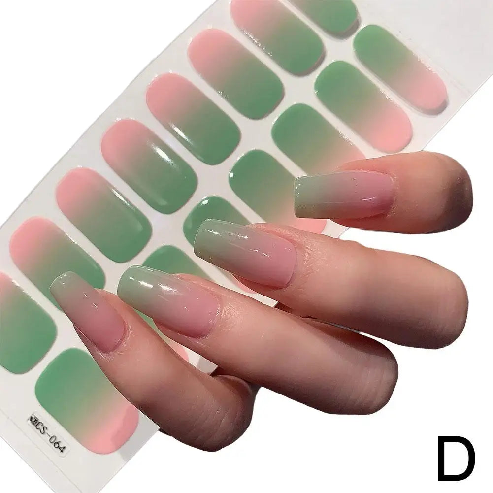 Gradient Ombre Nail Wraps – No-Lamp French Nail Stickers