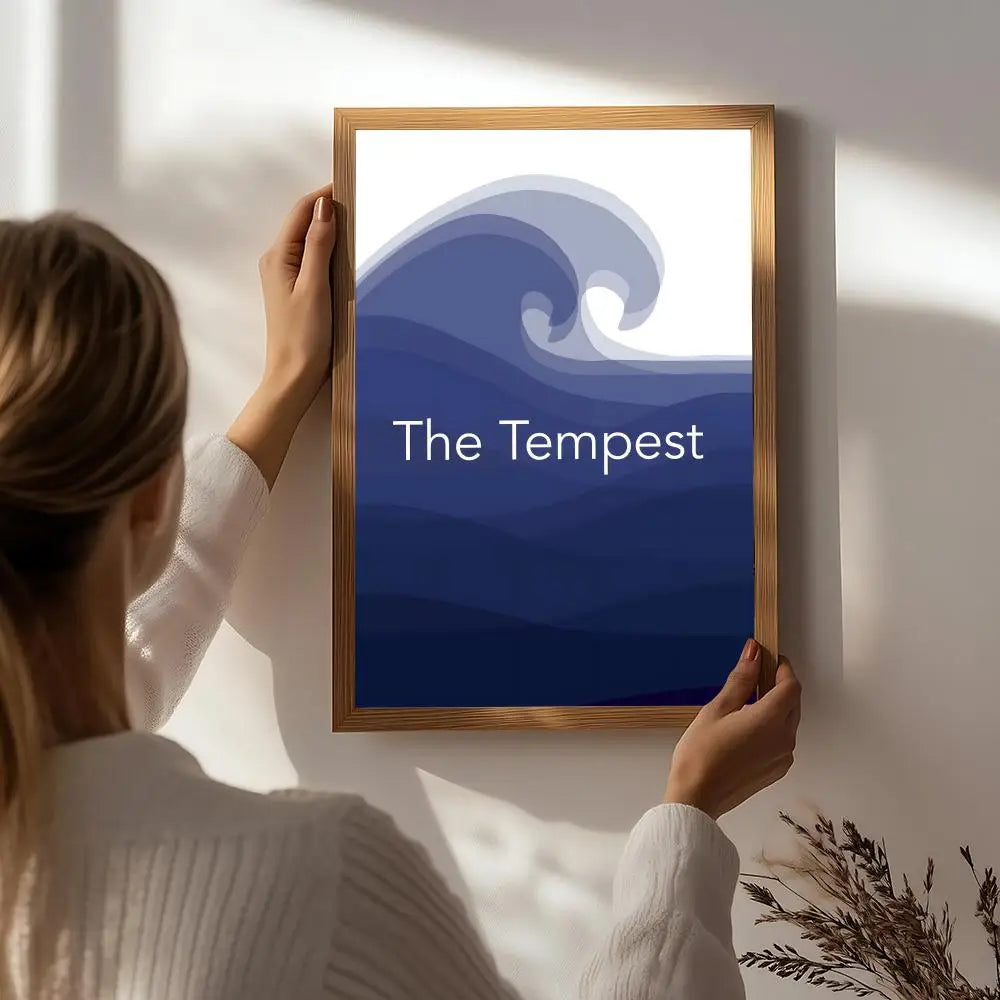 The Tempest Drama Poster – HD Waterproof Self-Adhesive Wall Art Wall Art Poster Peaceful Pleasures Health and Wellness White5 40X50cmNoframe