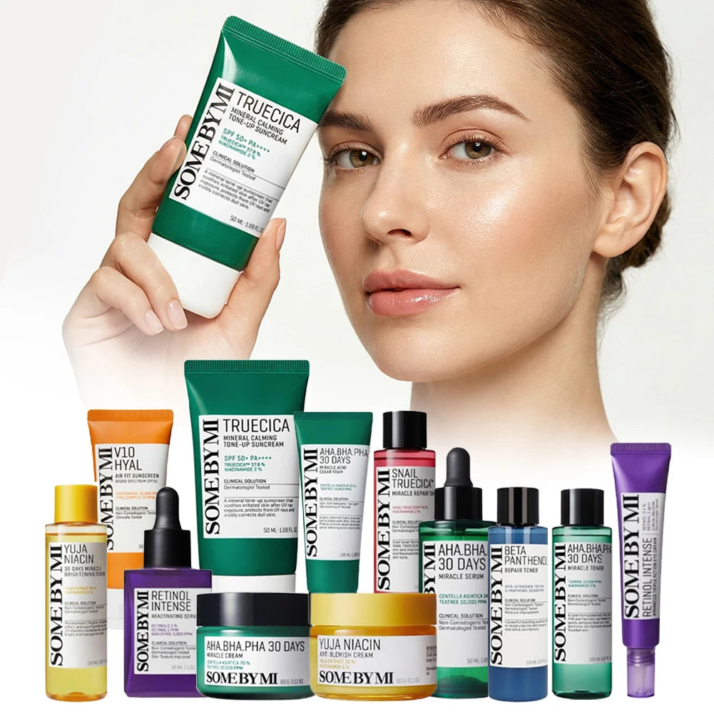 SOME BY MI AHA BHA PHA 30 Days Miracle Skin Care Lotion Face Cream and Cleanser Made from Tea Tree Leaf Water for Sensitive Skin Peaceful Pleasures Health and Wellness
