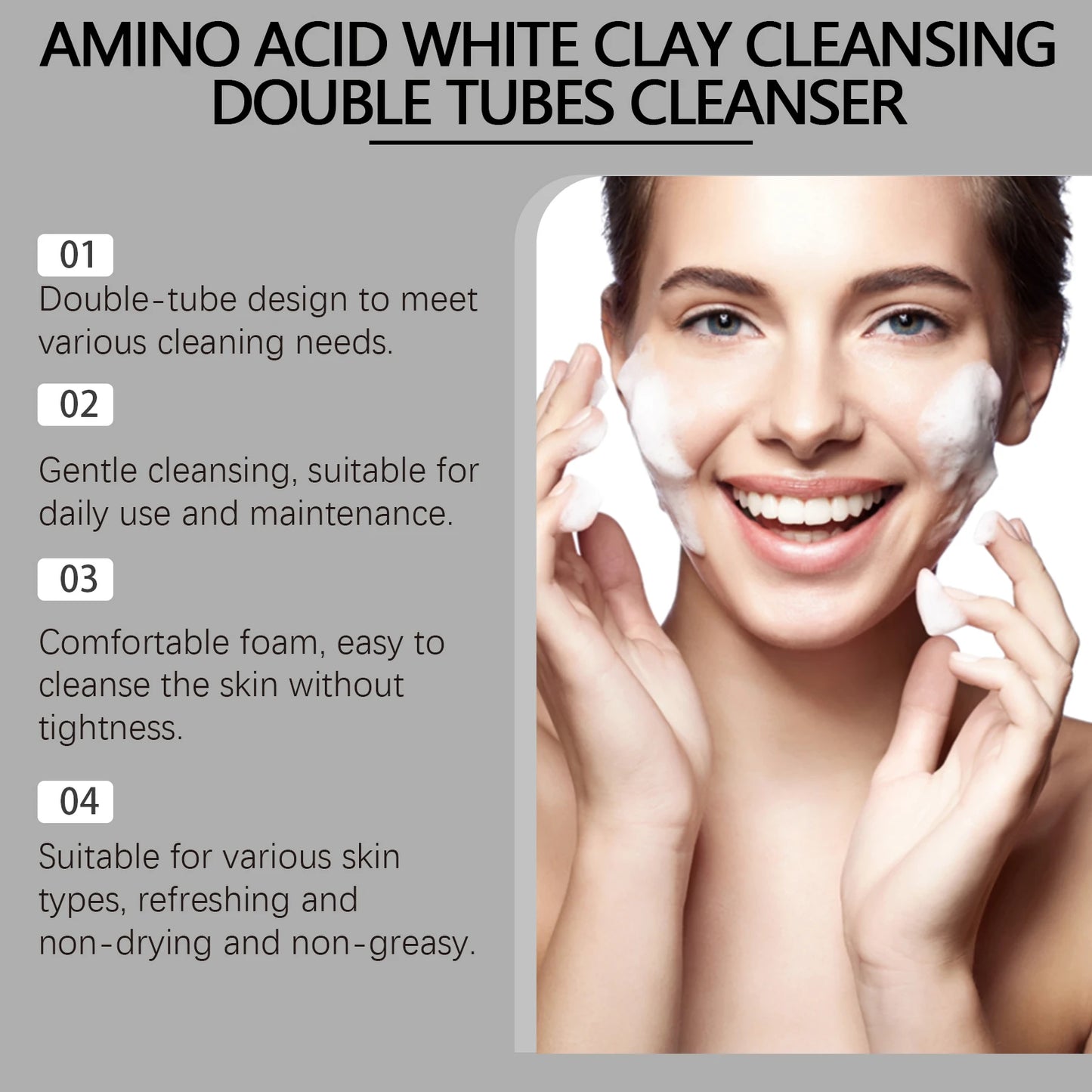 Amino Acid Facial Cleanser – Oil Control & Pore Deep Clean