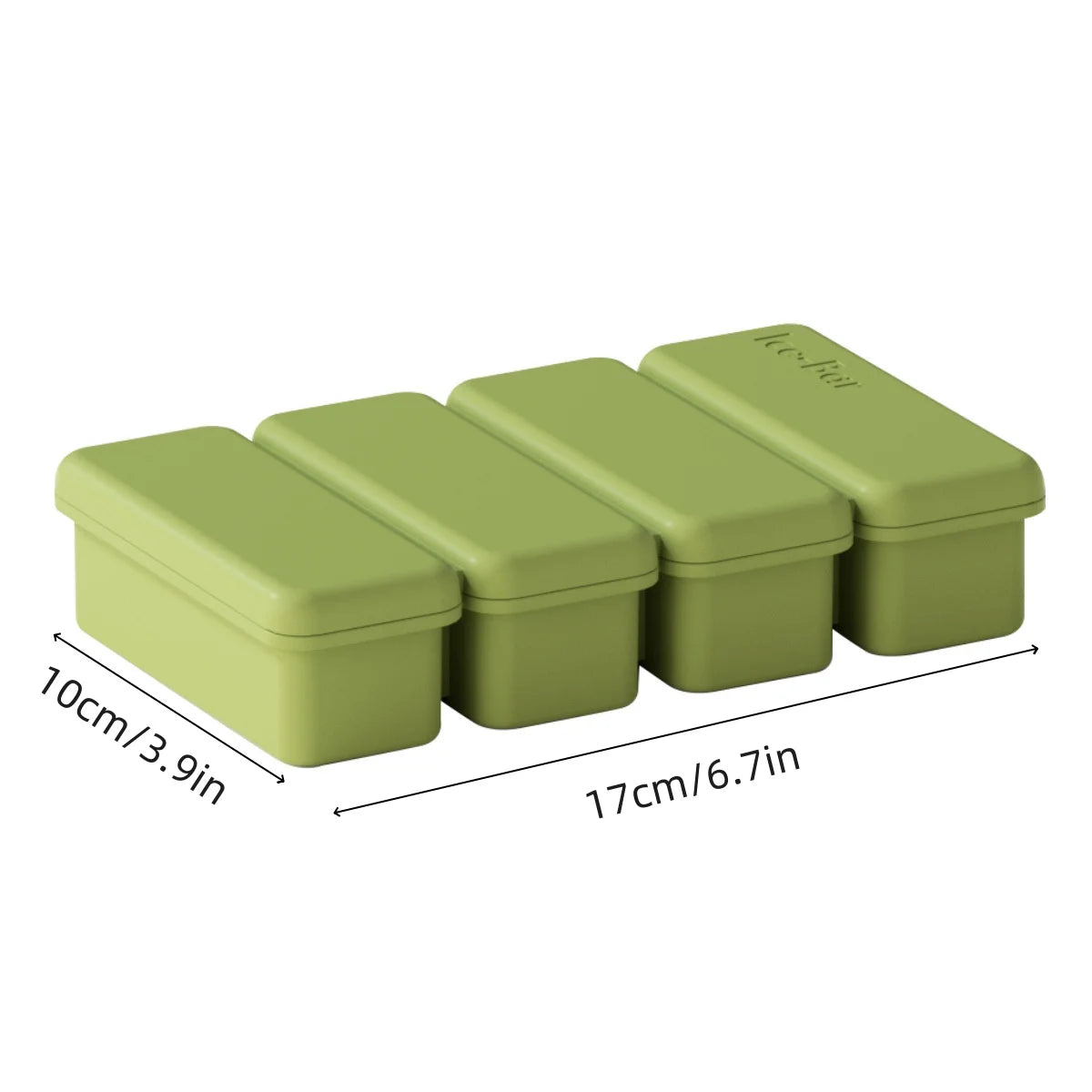 4 grids Silicone Ice Cubes Trays With Lid Homemade Popsicle Mould Food Freezing Container for Freezer Molds for Soups and Sauces Peaceful Pleasures Health and Wellness