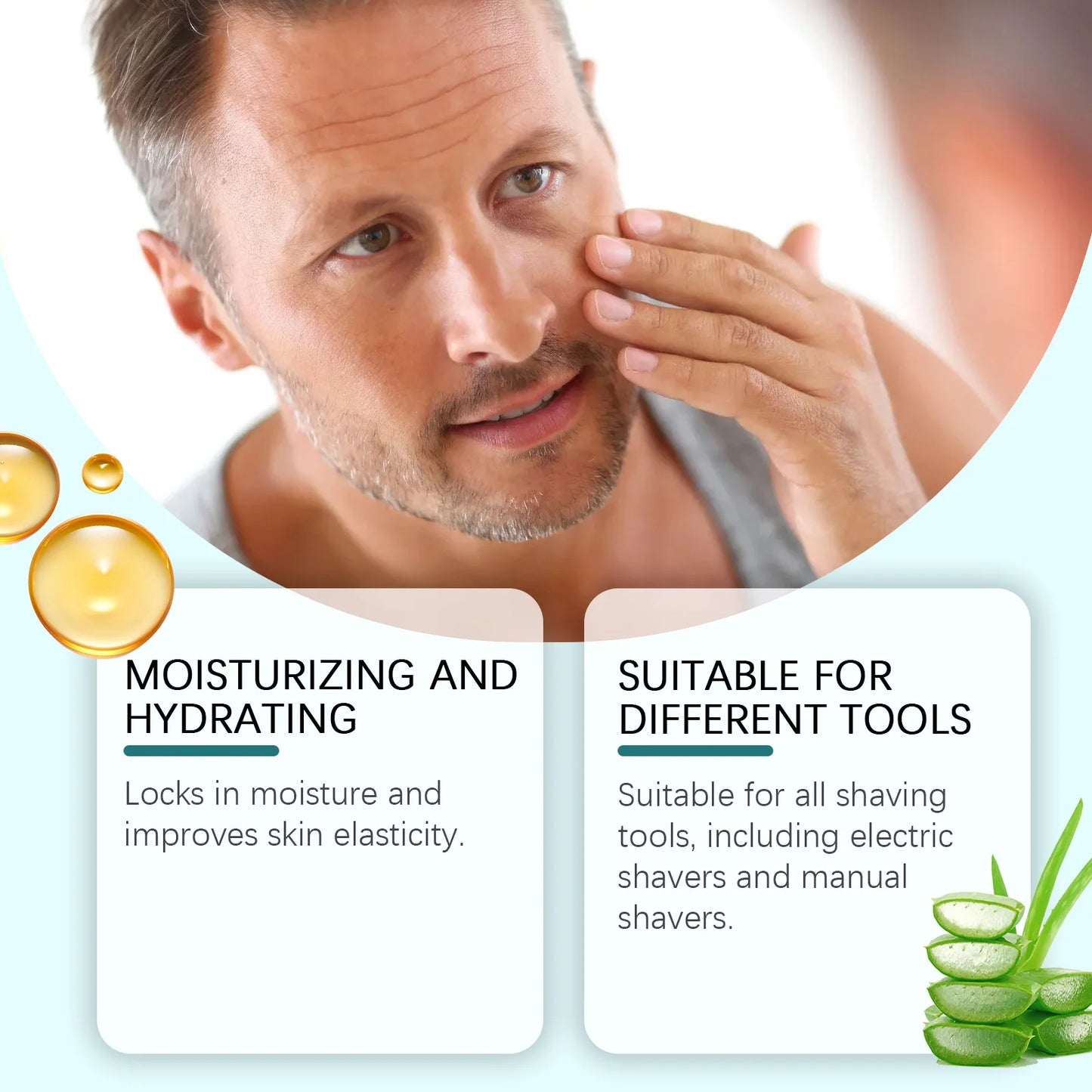 East Moon Aloe Shaving Mousse for Men 50ml – Soft, Non-Irritating