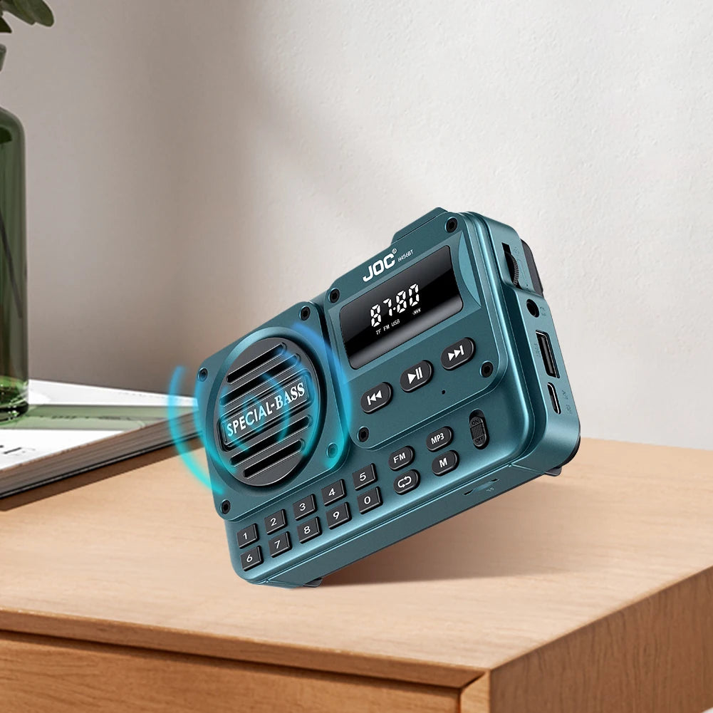 Portable FM Radio Bluetooth 5.4 Speaker LED Display | Senior Gift