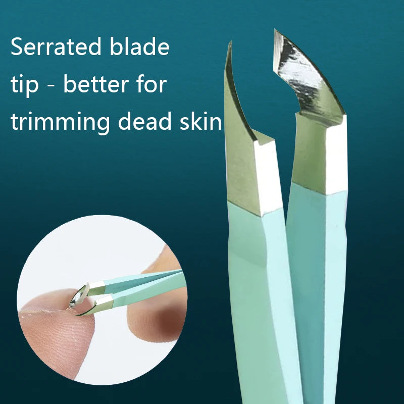 Small Nail Cuticle Scissors Tweezers Mini Nail Clipper Cutter Trimmer for Finger &Toe Dead Skin Remove Pedicure Tools Peaceful Pleasures Health and Wellness