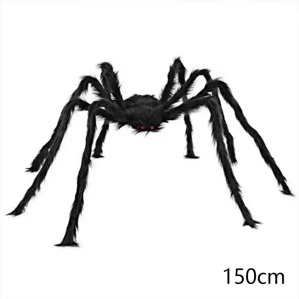 Giant Halloween Spider Plush Prop | Haunted House Decor