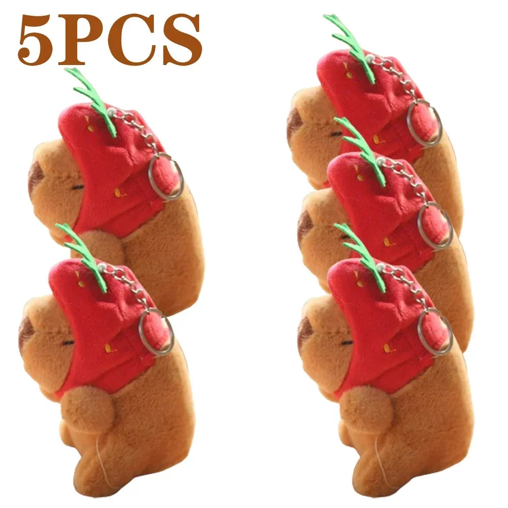 Cartoon Capybara Plush Keychain, Bag & Desk Pendant Ornament