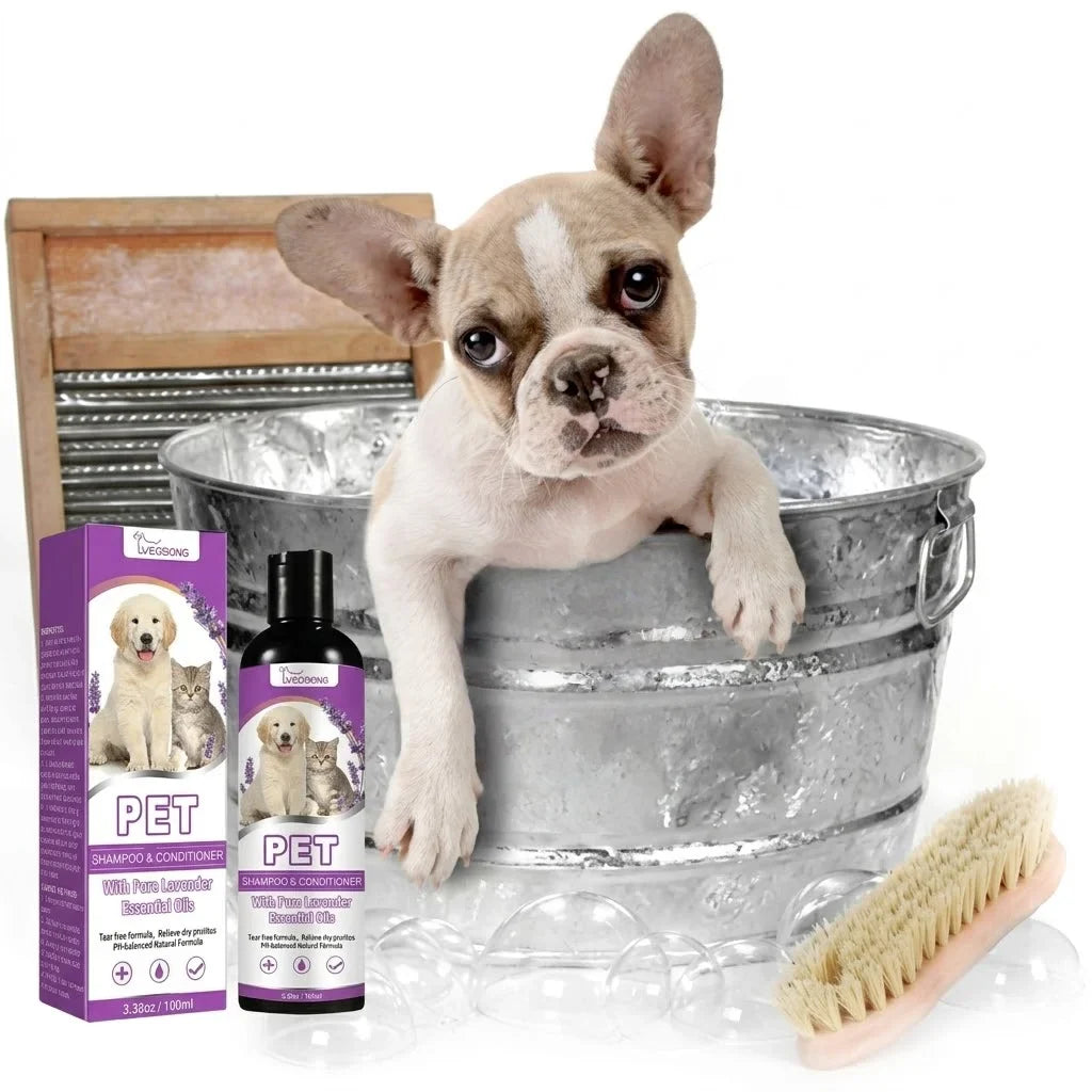 Pet Shampoo & Conditioner Lavender, Tear-Free, pH Balanced 100ml