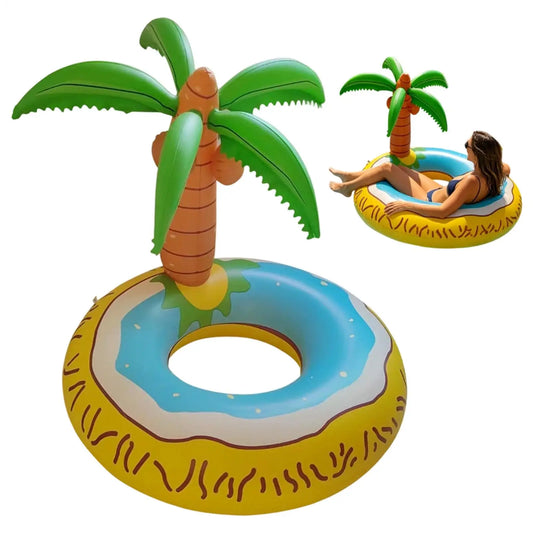 Inflatable Giant Tropical Tree Chair Funny Pool Float for Water Lake Beach River, Summer Party Swimming Floatie for Tanning Bar Peaceful Pleasures Health and Wellness