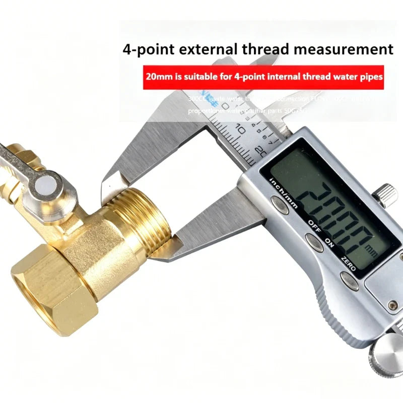 Brass Ball Valve 1/2" to 3/8" Faucet Connector Water Adapter