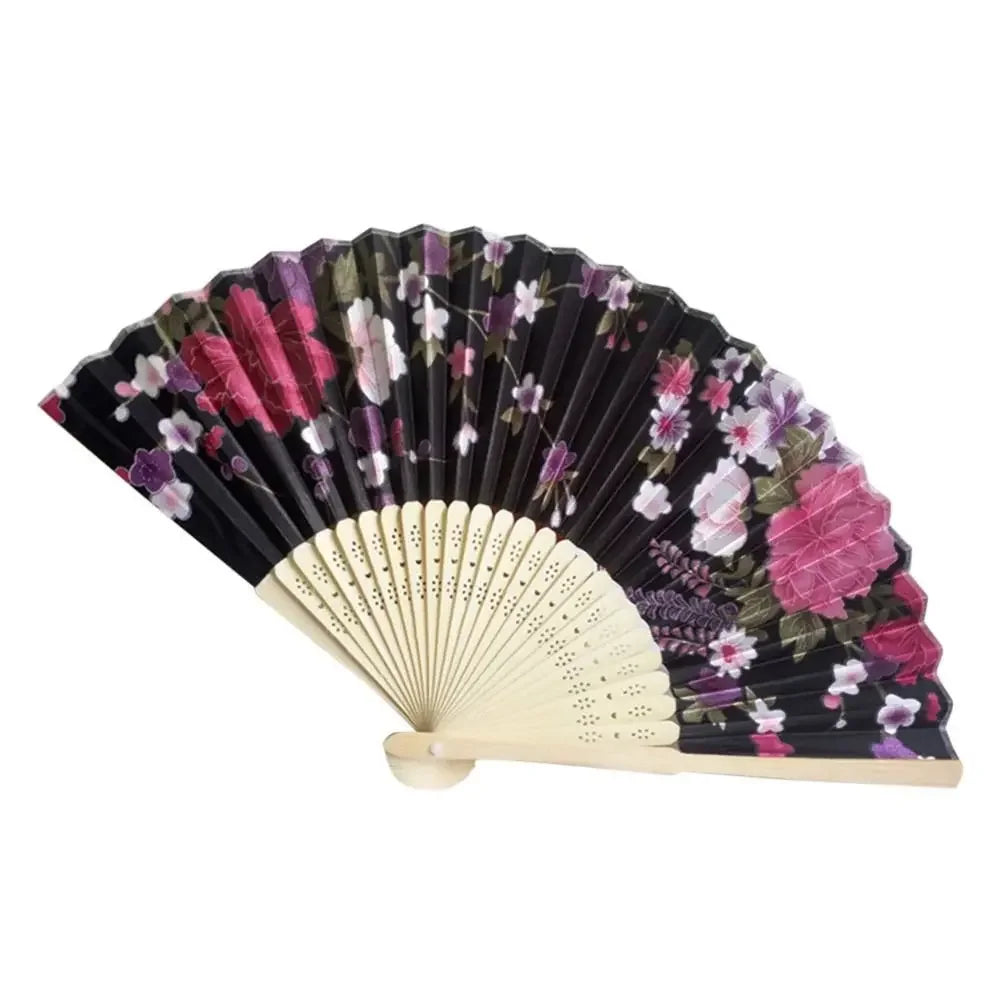 Colorful Bamboo Folding Fan – Wedding Gift & Photo Prop